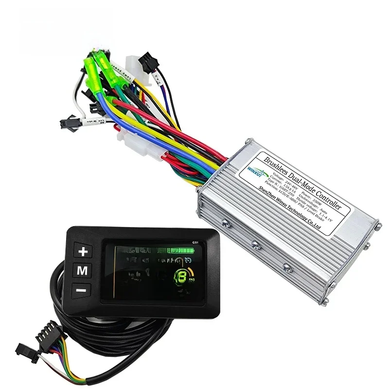 AliExpress 24V 36V 48V 250W 350W E-bike Brushless Motor Universal Controller G51 Color LCD Display Set for Electric Scooter Bike Repair