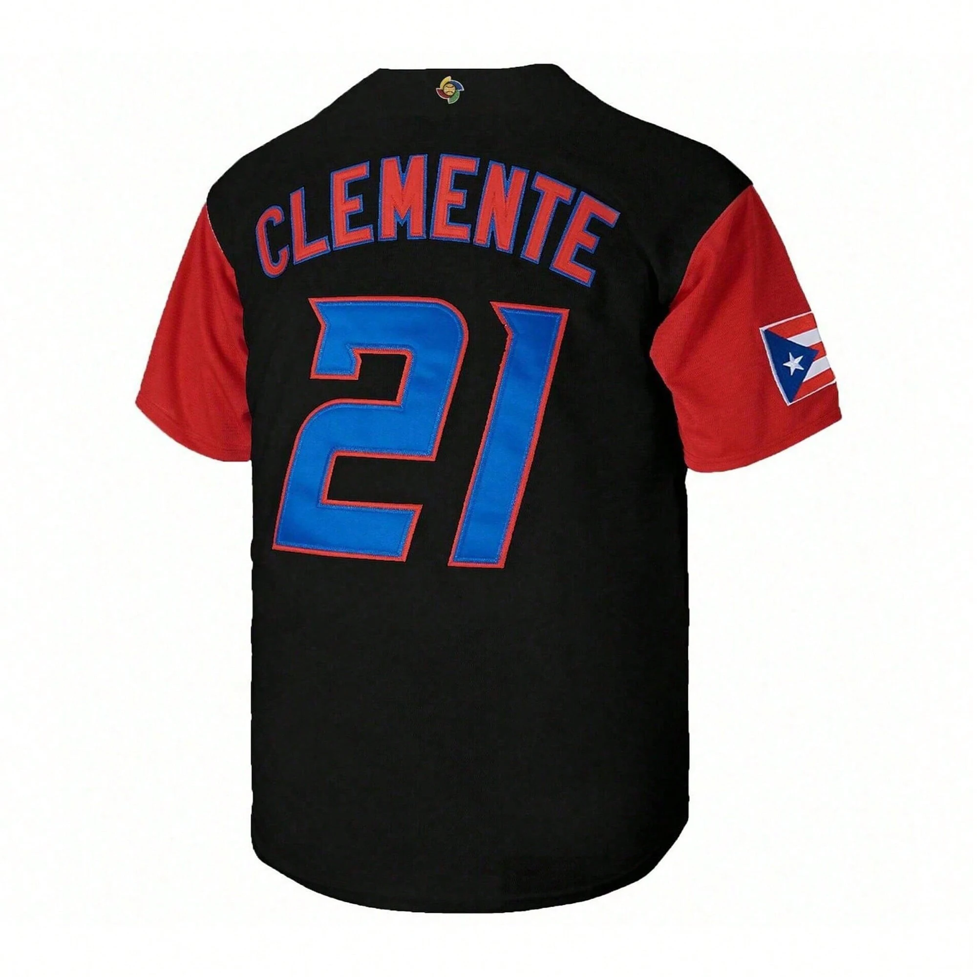Men’s Puerto Rico #21 Roberto Clemente Baseball Jersey, Lettered Embroidered World Baseball Classic Souvenir Jersey,Training Match Sports Shirt Unisex