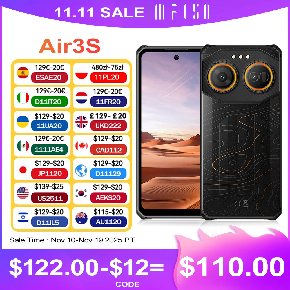 IIIF150 Air3S Rugged Smartphone Phone 6.6