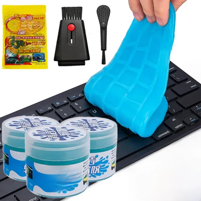 Gel de livres doux pour ordinateur portable, clavier de voiture, outils de livres, universel, ménage, bureau, outils avec brosse, 4-1 pièces