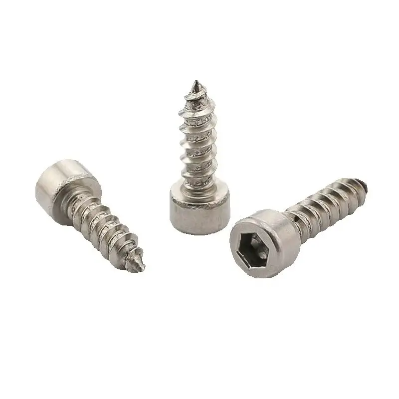 

500PCS Nickel Plated Steel Hex Socket Cap Head Self Tapping Screw Grade 8.8 for Speaker Model Wood
