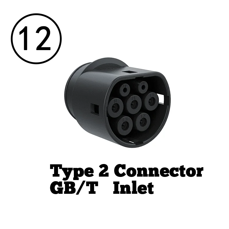 Single-End EV Charging Adapter Plugs, Male & Female Connectors (Not for standalone use; use with middle fittings)