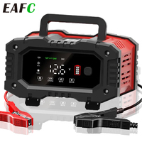 EAFC 12V/24V Portable 20A Car Motorcycle Battery Charger 7-Smart Charger segment Lithium AGM GEL Lead-acid LiFePO4 Battery