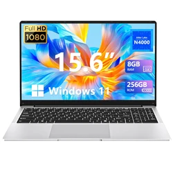 Laptops 15,6 Zoll 8 GB RAM 256 GB SSD 1920 * 1080P Bildschirm Lernen Tragbarer Notebook-Computer mit Office 365 Kamera für Studenten