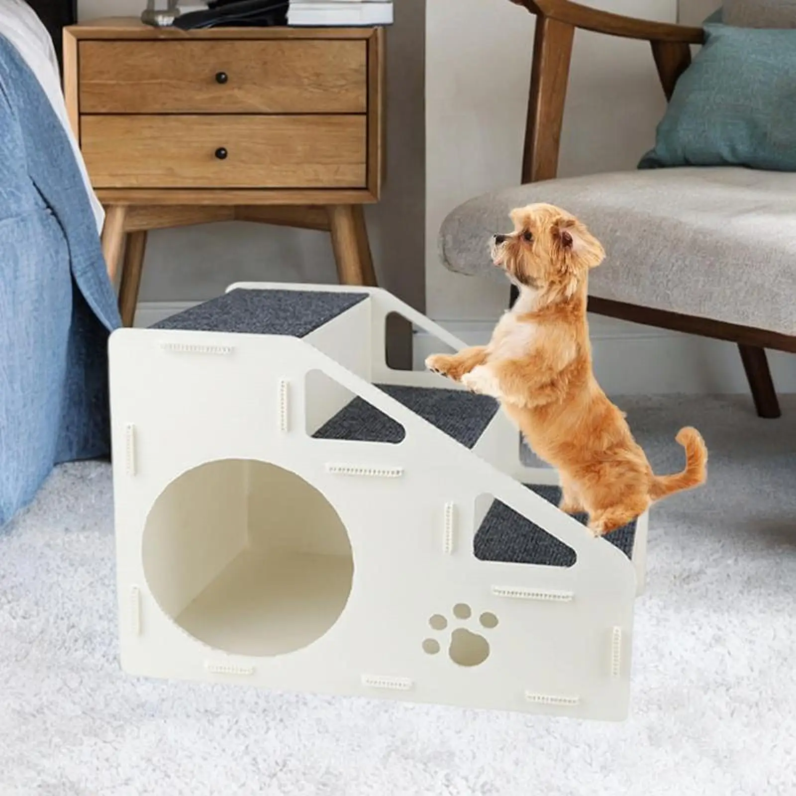 Dog Stair Ladder Pet Supplies Anti Slip Dog Step Dog Climbing Ladder Dog Ramp Ladder for Cars Bed Older Cats Small Dogs Kitten
