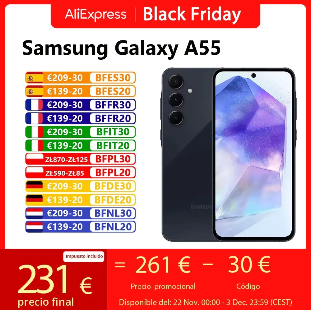 Samsung-Smartphone Galaxy A55 5G, téléphone portable à charge rapide, Exynos 1480, appareil photo