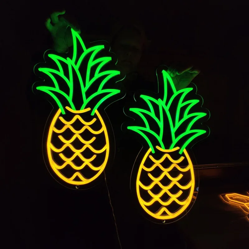 Custom Fruit Abacaxi LED Neon Light Sign, Ananas para Roma Decor, Bar Decor, Loja Decor