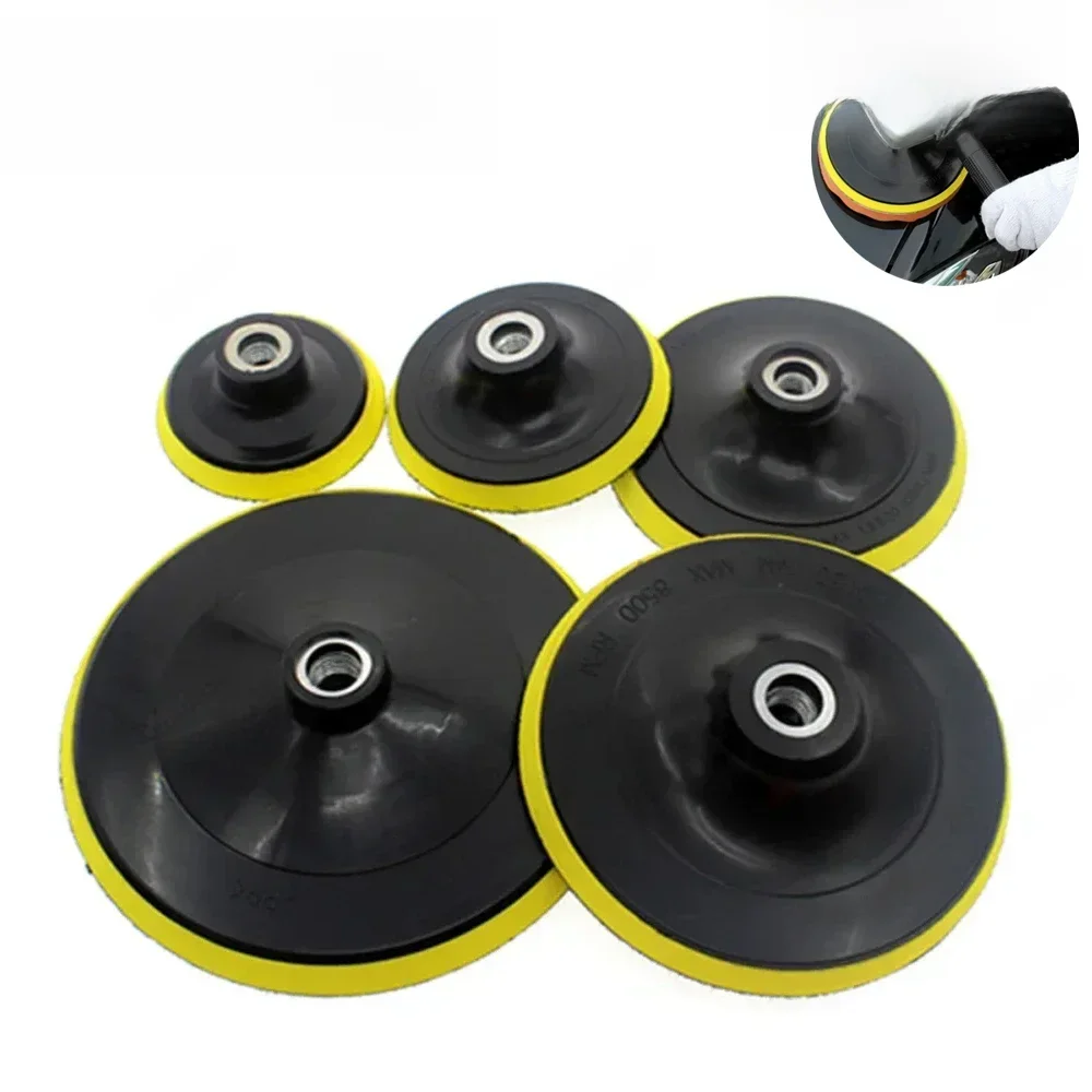 3/4/5/6/7 pouces M10 M14 tampon de support support de ponçage disque crochet et boucle plaque de support de polissage tige de forage pour polisseuse outil de meulage