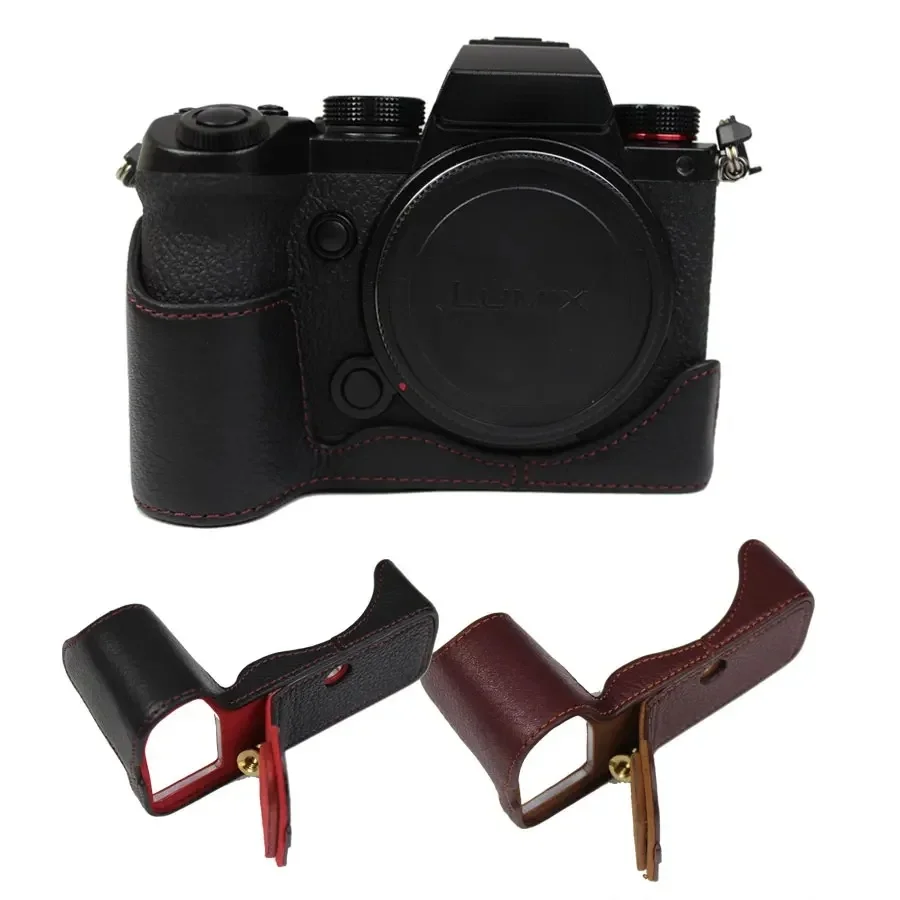 Oryginalna, skórzana obudowa dolna aparatu do Panasonic LUMIX S5 S5 II S5 M2 DC-S5GK-K, półobudowa, pokrowiec ze skóry PU — zdjęcie 2