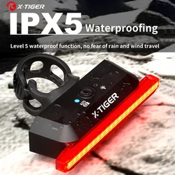 X-TIGER LED Bike Tail Light 6 Mode IPX5 Waterproof  Super Bright USB Rechargeable Rear Bike Red Light  Warning Bicycle Lights