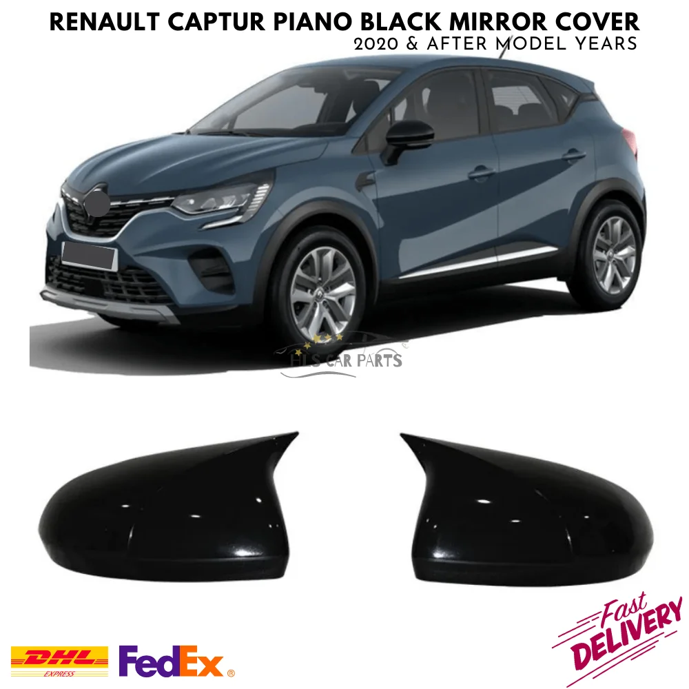 Bat Mirror Cover For Renault Captur 2020 and After Model Year Car Accessories Piano Black Tuning Auto Sport Design External Part