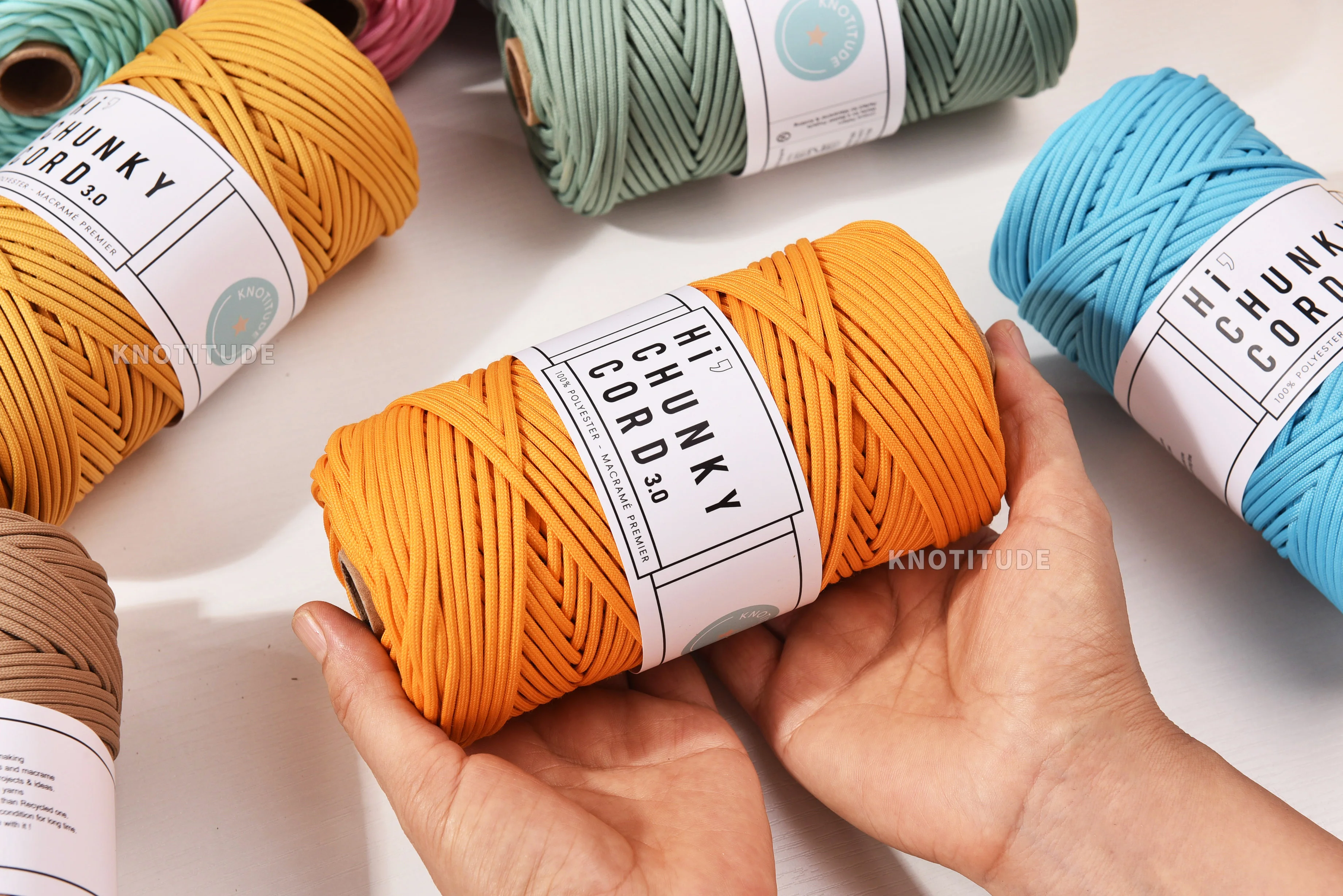 3MM x 100meter Soft Polyester Chunky String Macrame Cord for Bag making and Handmade Accessories Polyester Macrame Braided Rope