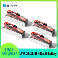 BETAFPV LAVA 2S/3S/4S 450mAh 75C Battery 2/3/4/6PCS for Pavo Pico Pavo20 Meteor85 Pavo20 Frame