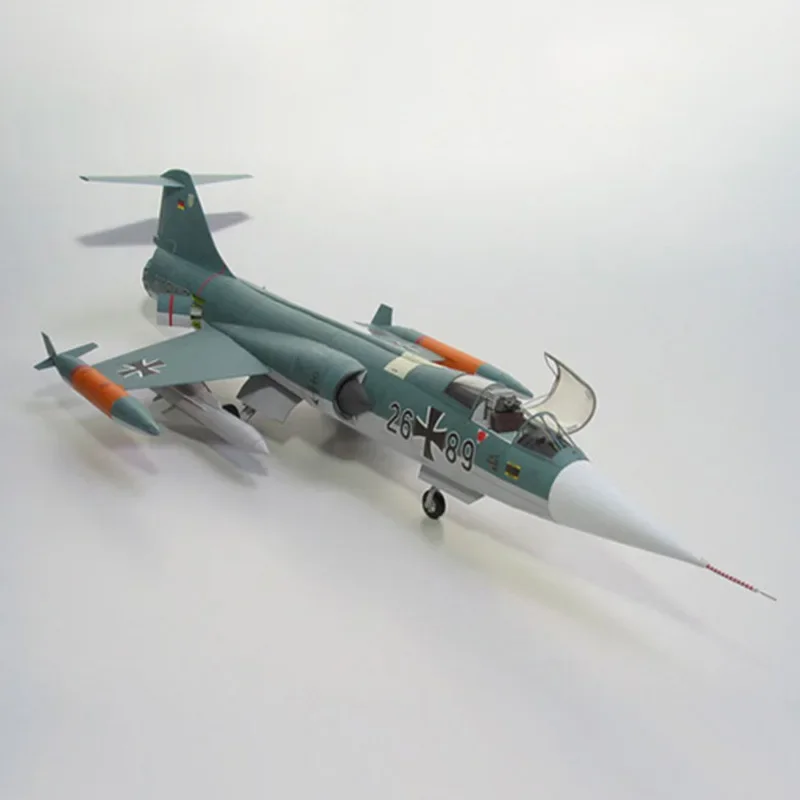 1:33 américain F-104 Fighter Star Fighter papier modèle militaire ventilateur avion de combat à la main éducatif Puzzle jouet décor de bureau