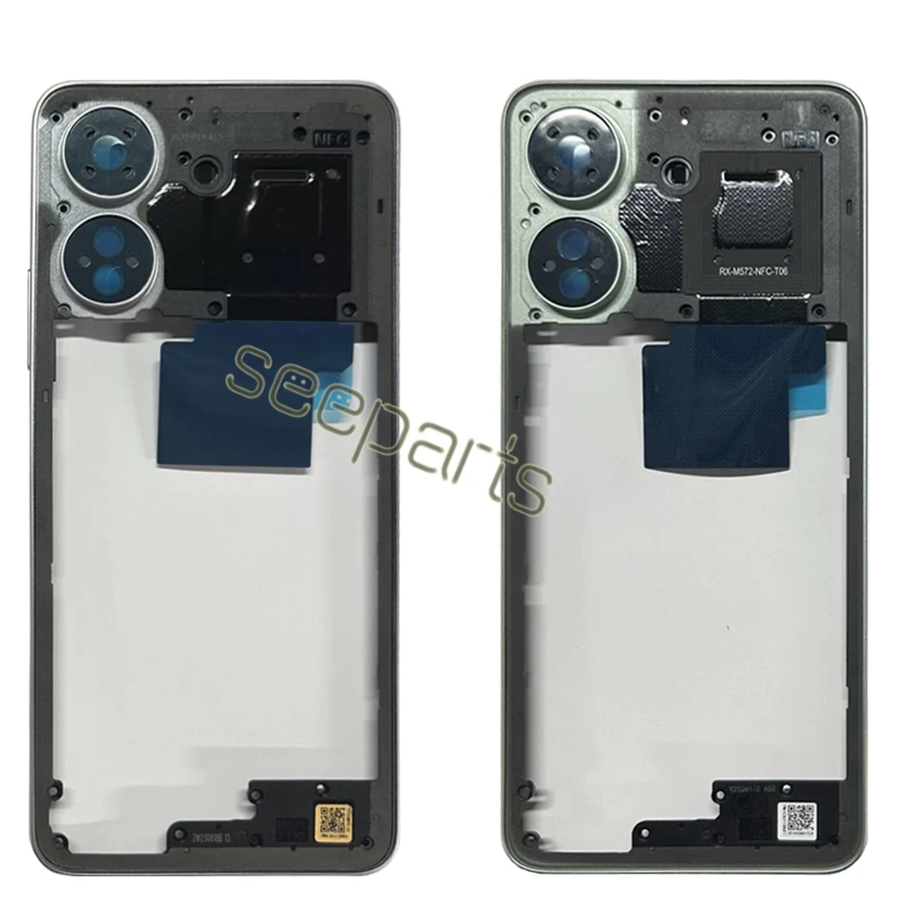 For Xiaomi Redmi 13c Middle Frame Rear Bezel Plate Chassis Housing Back Frame Replace For Redmi 13c 23100RN82L 23106RN0D Frame