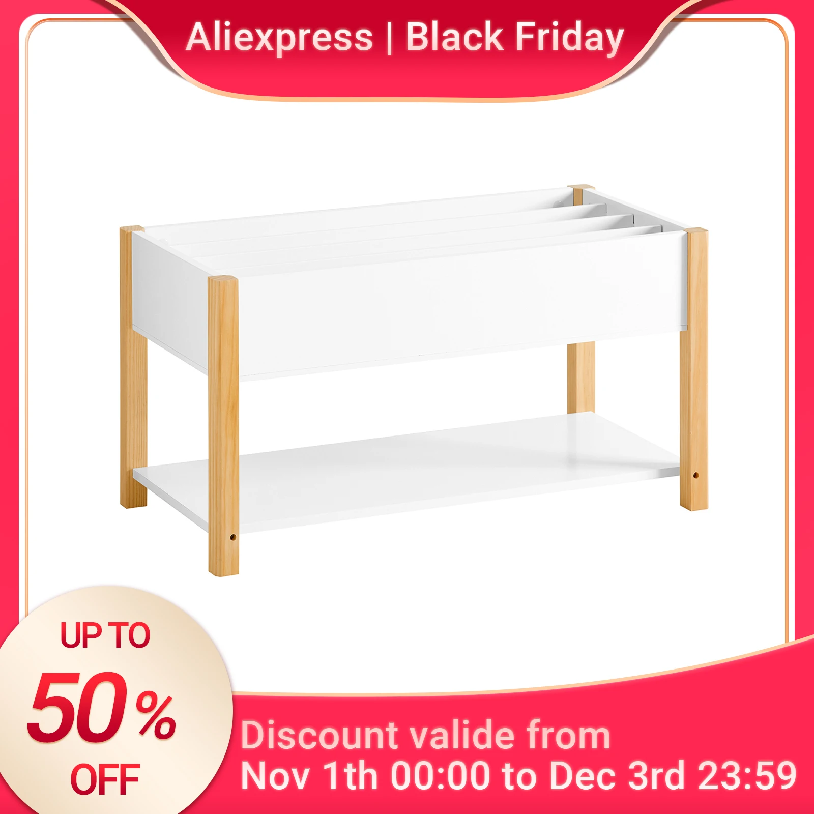 SoBuy KMB35-W Estante infantil Prateleira infantil Prateleira de armazenamento Estante para livros Prateleira para brinquedos