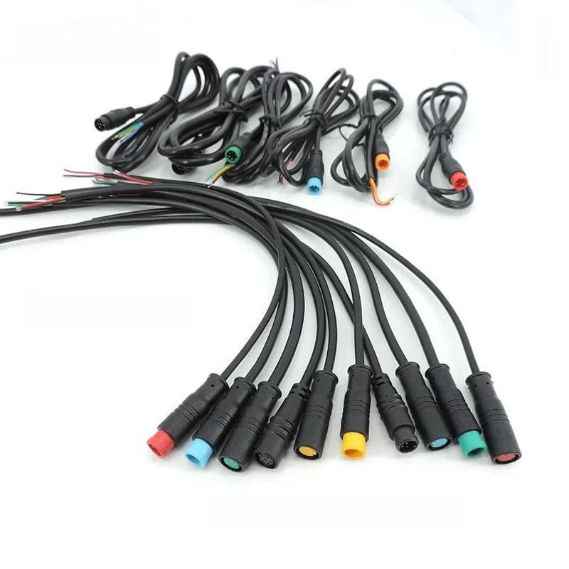 AliExpress QvvCev 20cm 100cm 2pin 3pin 4pin 5pin 6pin M8 Cable male female Extension connector Cable Electric Bicycle Waterproof Ebike Wire M20