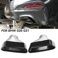 304 Stainless Steel Exhaust Tip For BMW G30 G31 G32 2017+ Car Muffler Tip Square Tailpipe Exhaust System Nozzle