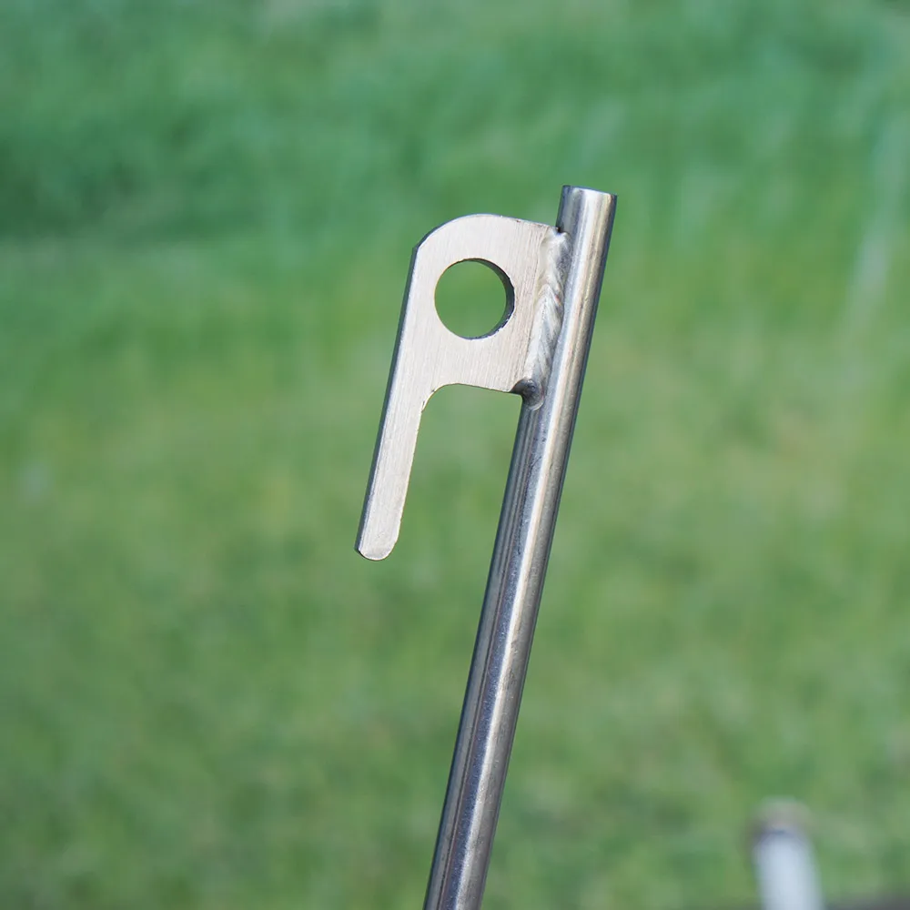 مجموعة حزمة قماش القنب لخيمة التخييم بما في ذلك صندوق تخزين، أوتاد من الفولاذ المقاوم للصدأ 12 سم 20 سم 30 سم حزمة مزورة.