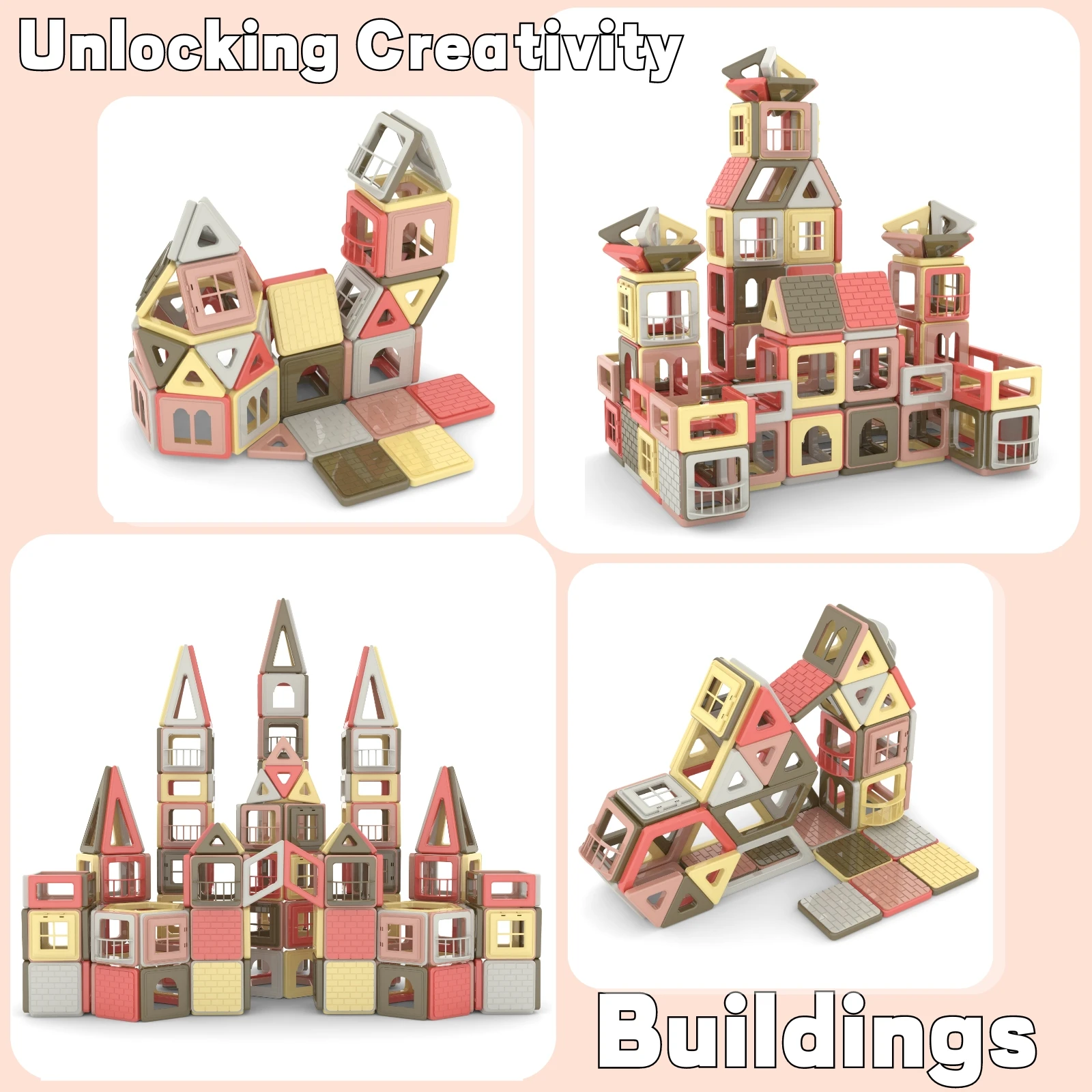 حجم صغير 160 قطعة كتل مغناطيسية للبلاط المغناطيسي لمدة 3 4 5 6 7 8 سنة بنين بنات تعلم ألعاب الجذعية التعليمية