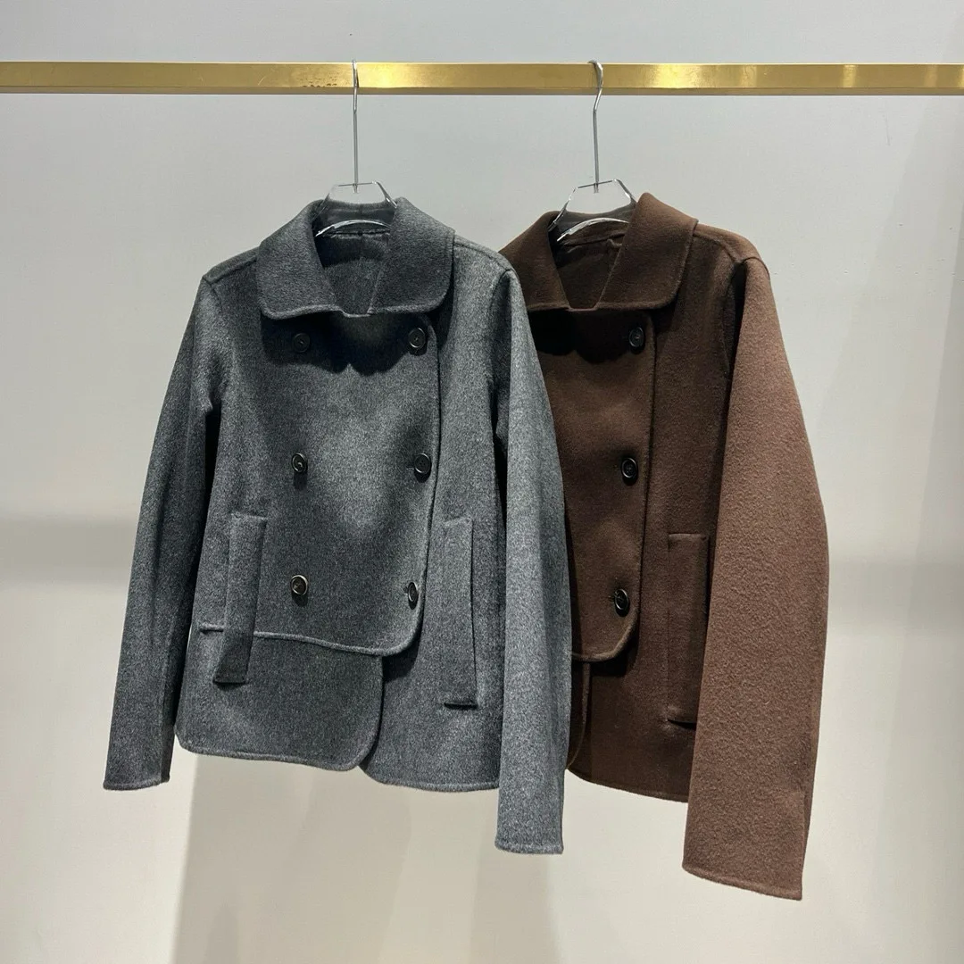 

Стильное модное женское пальто из кашемировой шерсти