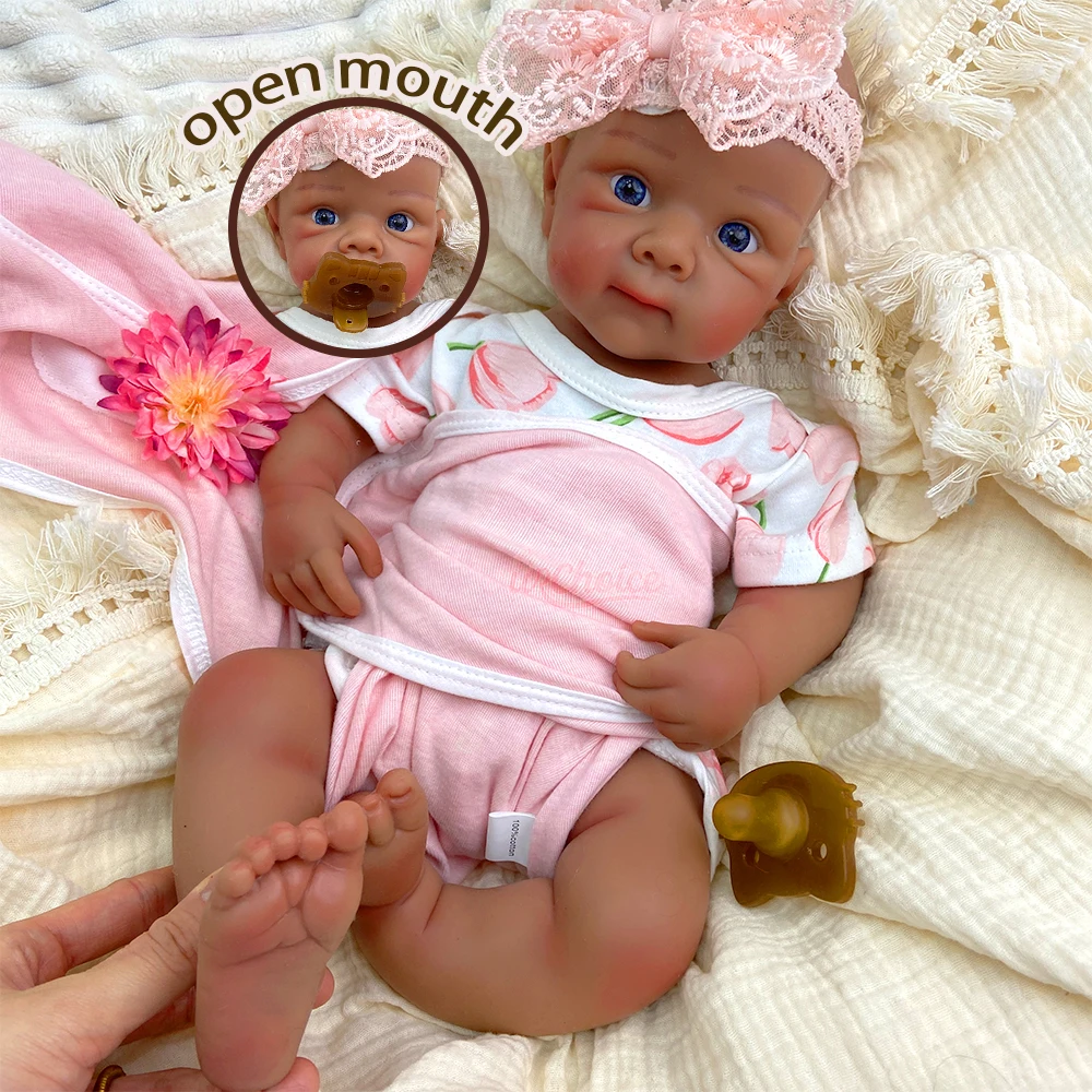 

Полнотелая силиконовая кукла-реборн 20 дюймов, реалистичная текстура кожи, ручная работа, эффект настоящего прикосновения, вес 1:1, моющаяся, эластичная, эмоциональный компаньон, подарок