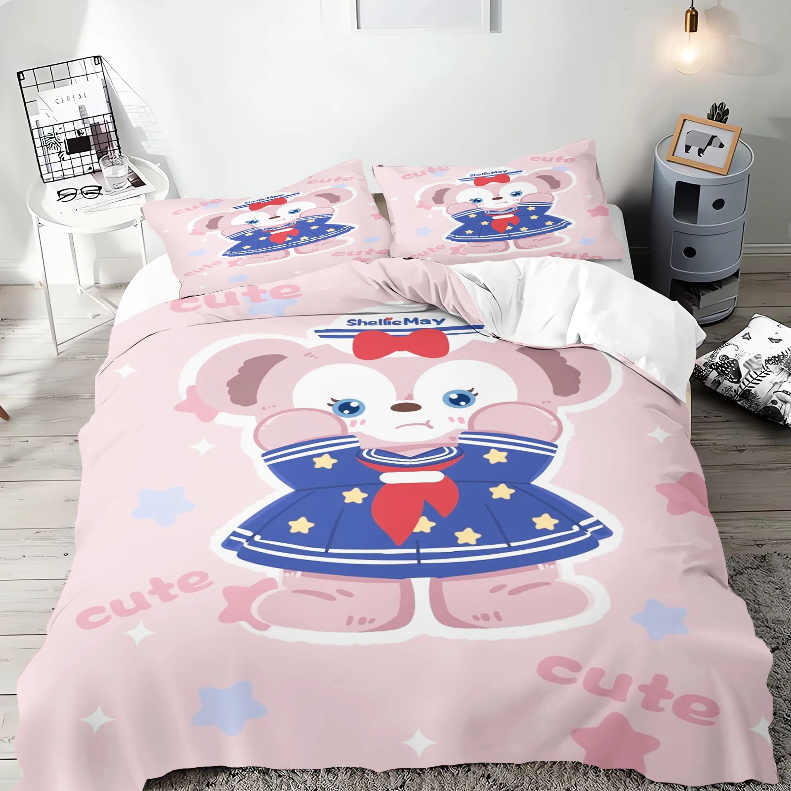

Duffy StellaLou 3-Piece 1 Quilt Cover One Piece Bedding Set Comforte Luxus Exquisite Birthday Gift 100% Polyester Home Decor