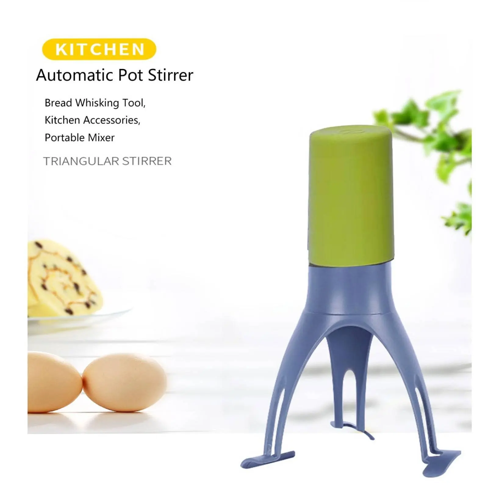 Automatic Triangle Stirrer - Hands-Free Electric Egg Whisk & Kitchen Mixer for Baking, Cooking, and Whipping Cream view 3