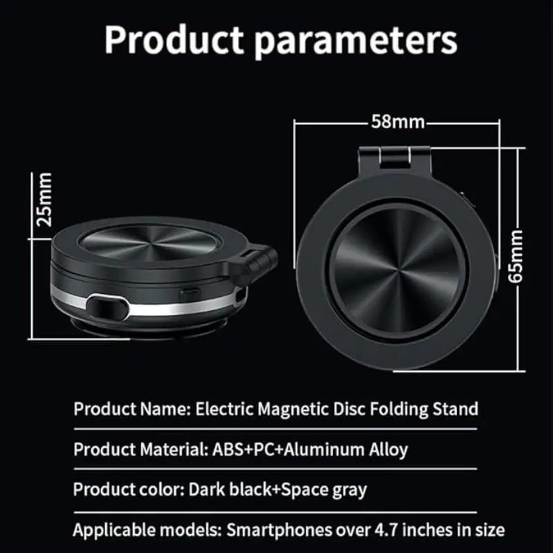 Magnetic Car Phone Holder - 360° Rotating Suction Cup Mount with Strong Magnetic Adsorption, Hands-Free Holder for iPhone