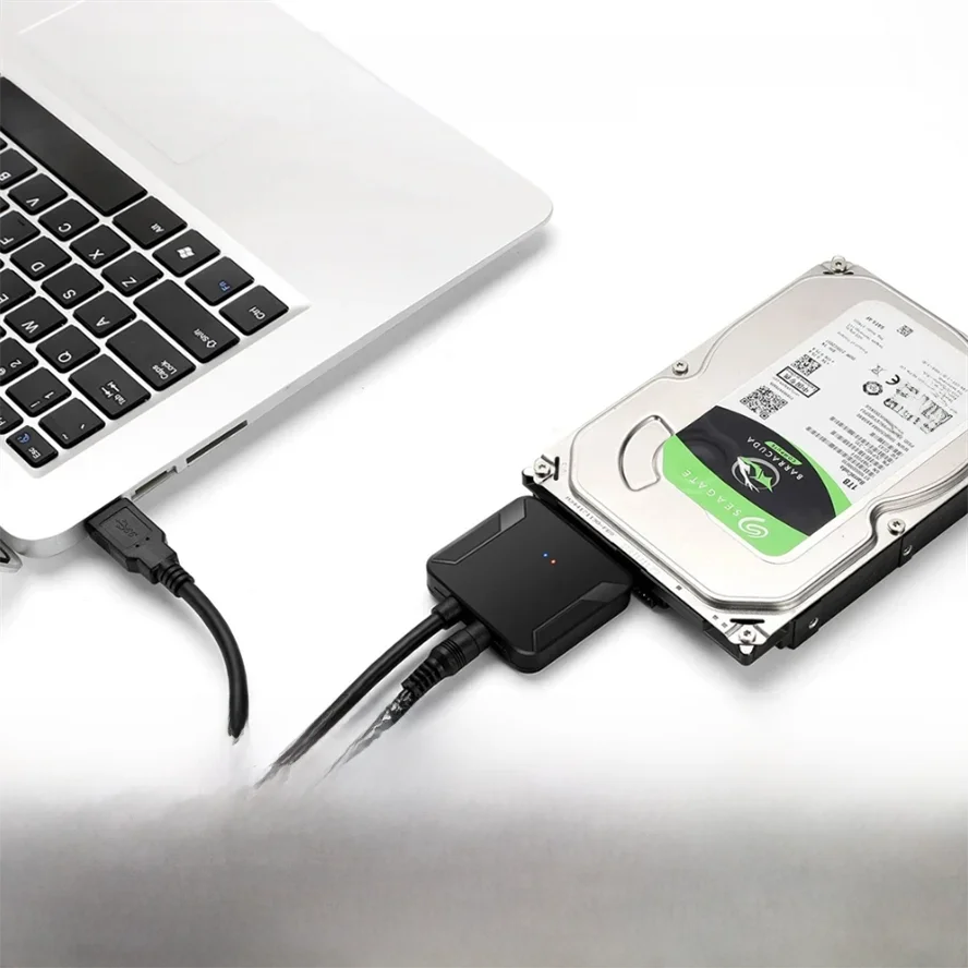 Kabel adapter SATA na USB 3.0 do dysków twardych 2,5\" 3,5\" cala SSD HDD SATA III Konwerter dysków twardych Obsługa UASP z zasilaczem 12V — zdjęcie produktu 7