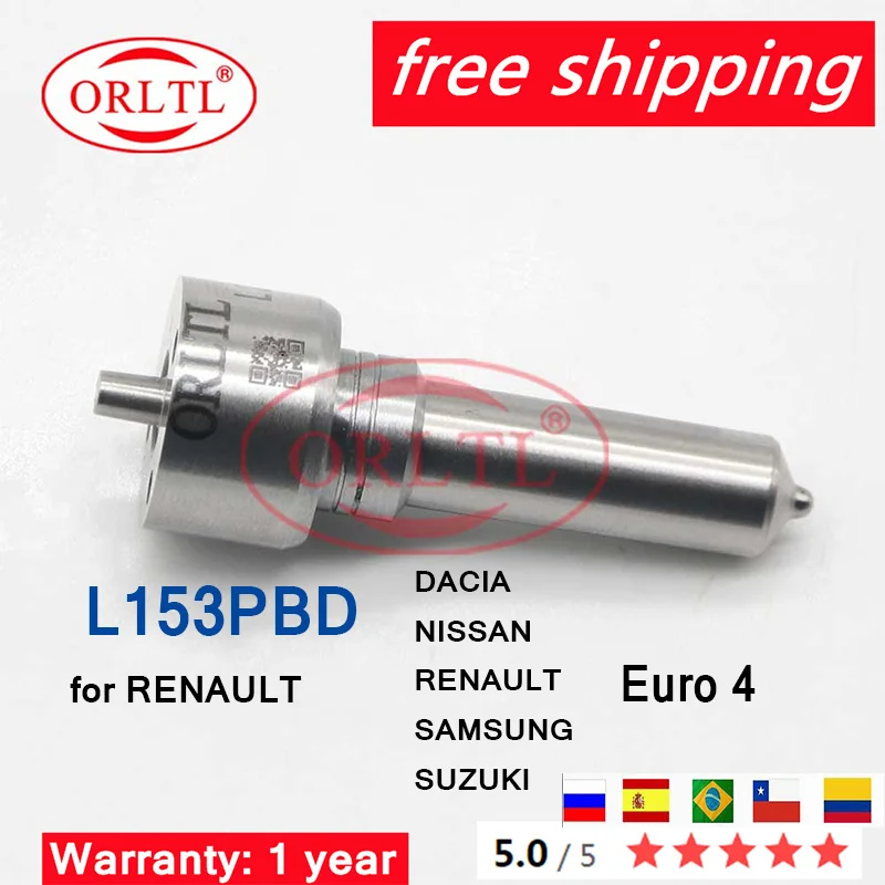 

Diesel L153PBD L 153 PBD For RENAULT NISSAN SUZUKI 8200676774 EJBR05101D 8200421359 EJBR03101D Euro 4 Injection Nozzle