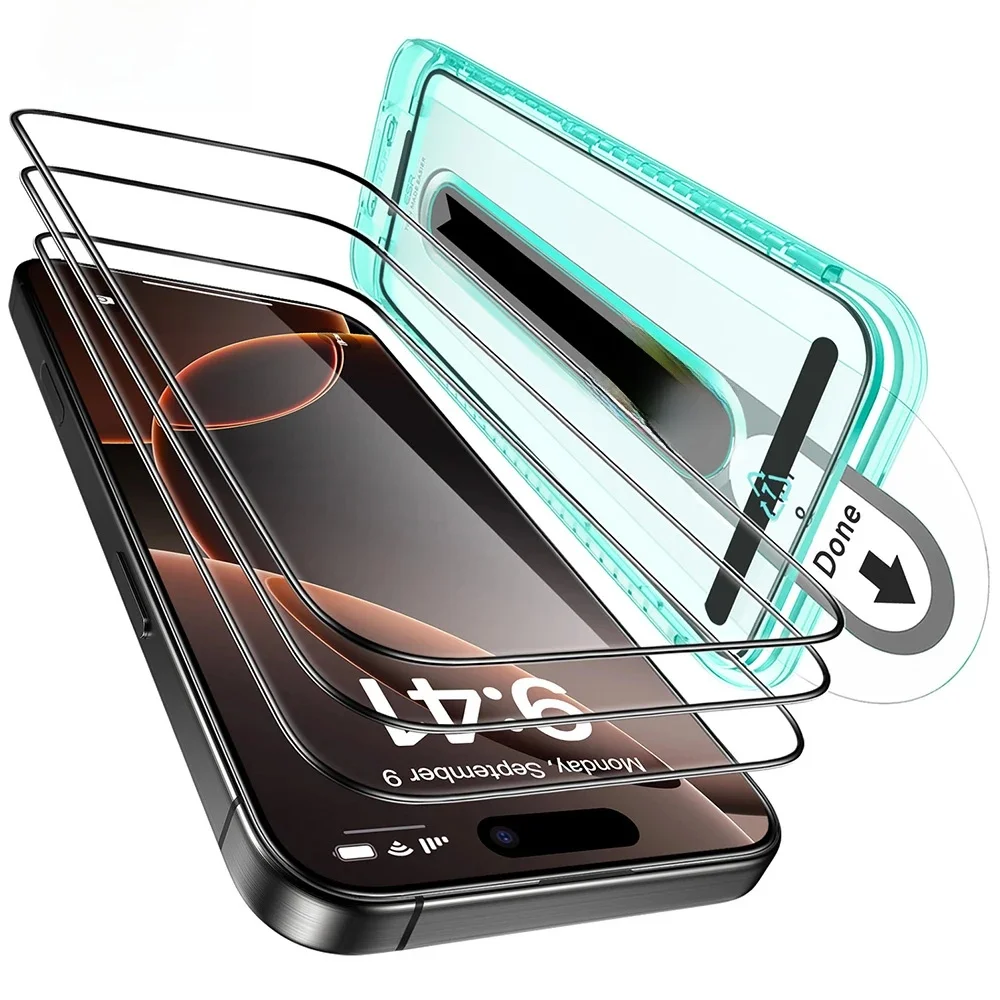 ESR 3 sztuki folii ochronnej na ekran iPhone 14/13/13 Pro, anty-podglądowa, HD, ze szkła hartowanego, do iPhone 16e(SE4) — zdjęcie produktu 7