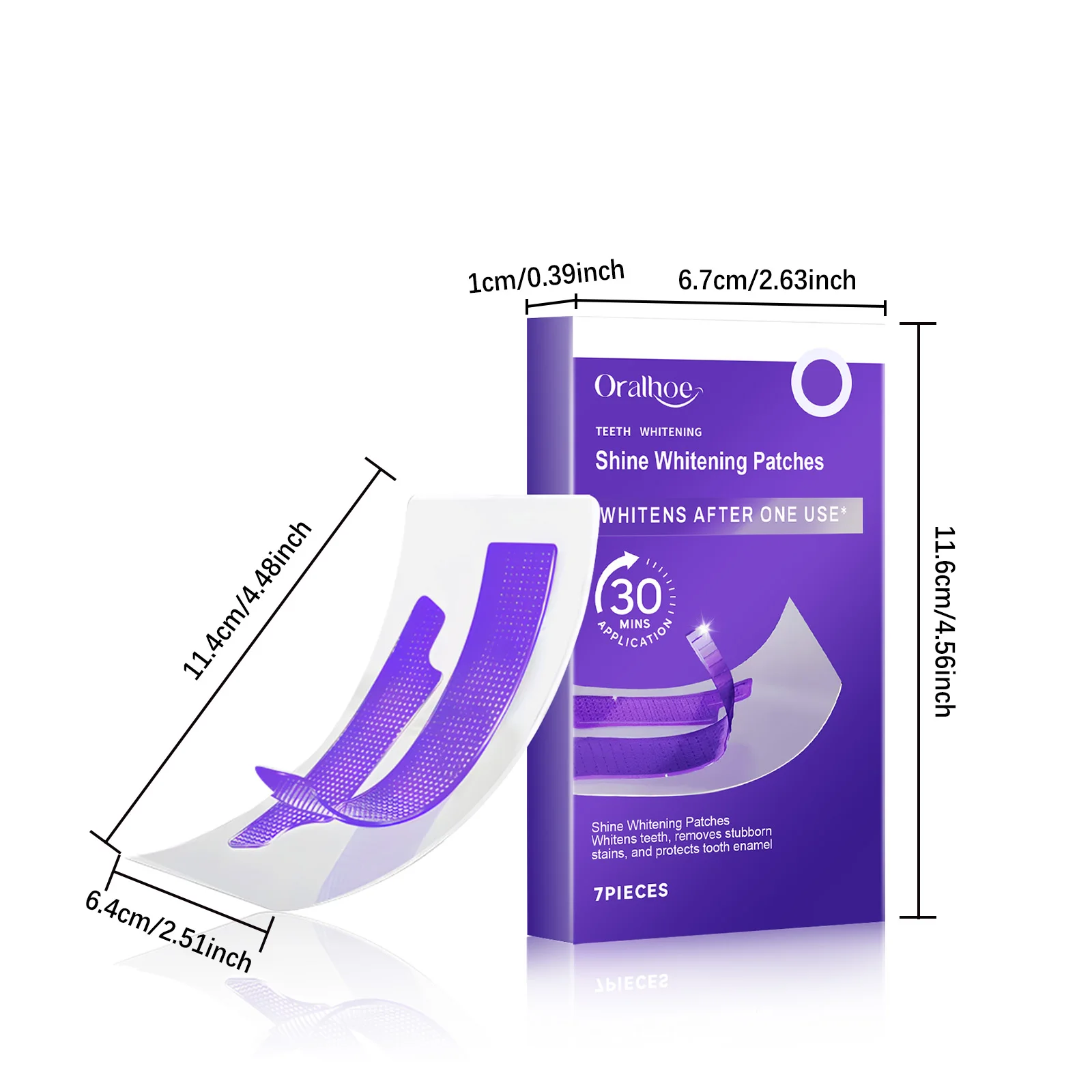 Oralhoe Teeth Whitening Patches Shine Whitening Strips Remove Stains Brighten Tooth Oral Care Dental Whitening Product