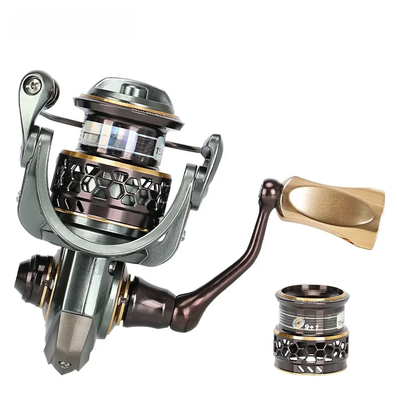 TSURINOYA Jaguar 1000 2000 3000 Long Casting Double Spool Stainless Steel Bearing Fishing Spinning Bass Reel Saltwater — zdjęcie 2