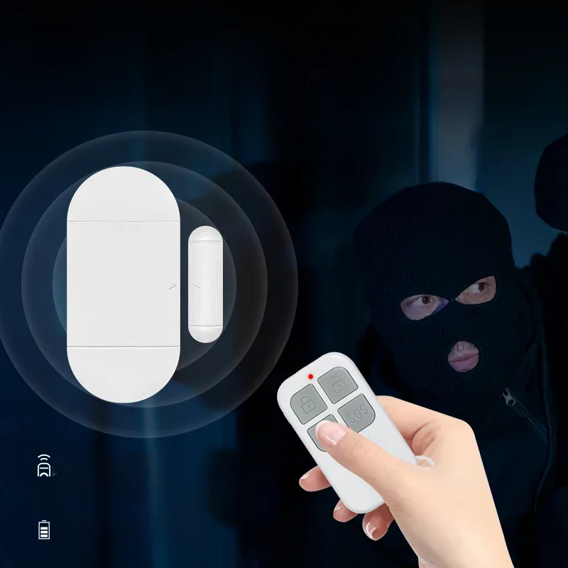Alarm z czujnikiem okna drzwi 130dB duża głośność bezprzewodowy pilot Alarm PIR detektor indukcji magnetycznej bezpieczeństwo syrena antywłamaniowa — zdjęcie 2