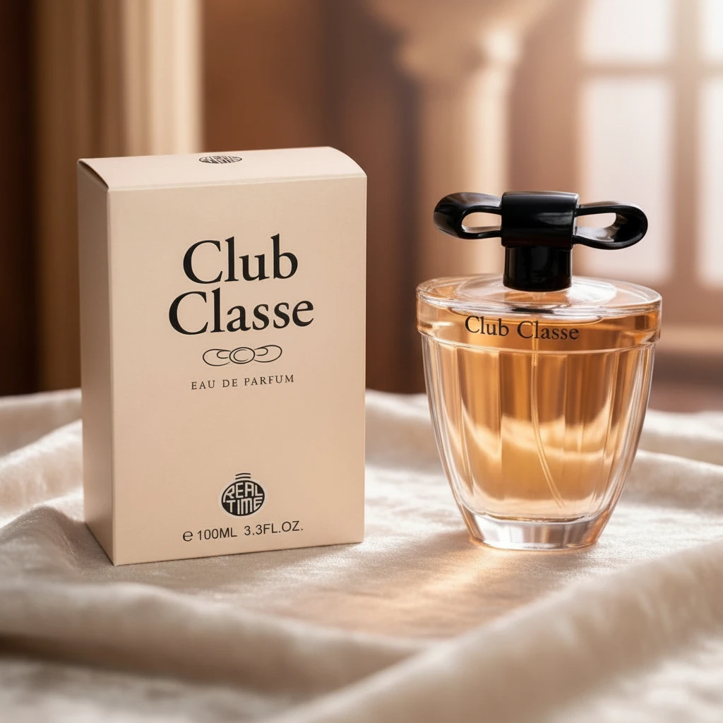Real Time - Club Classe Eau de Parfum 100 ml. Parfum féminin aux notes douces et enveloppantes, idéal pour ajouter une touche d'élégance à tout moment.