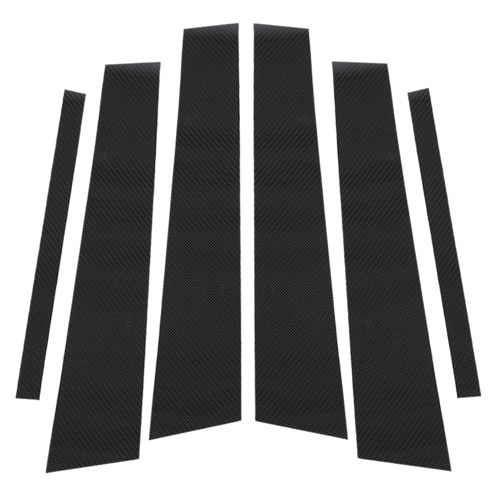 6Pcs Door Trim Piano Decal Set Carbon Style Pillar Posts Fit for Bmw 3-Series E90 Easy Installation Glossy Black