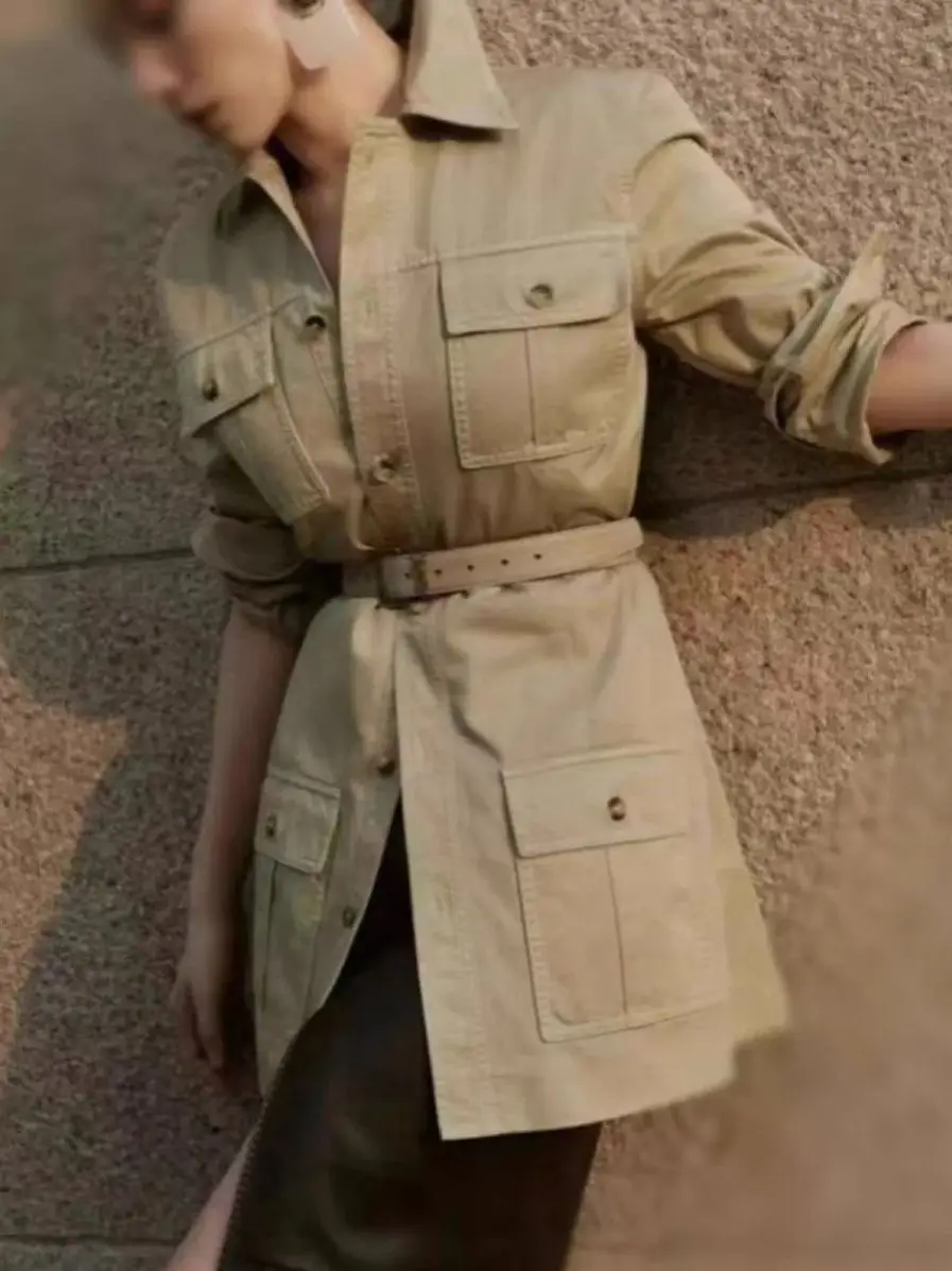 

Осенне-зимняя однотонная женская длинная хлопковая куртка