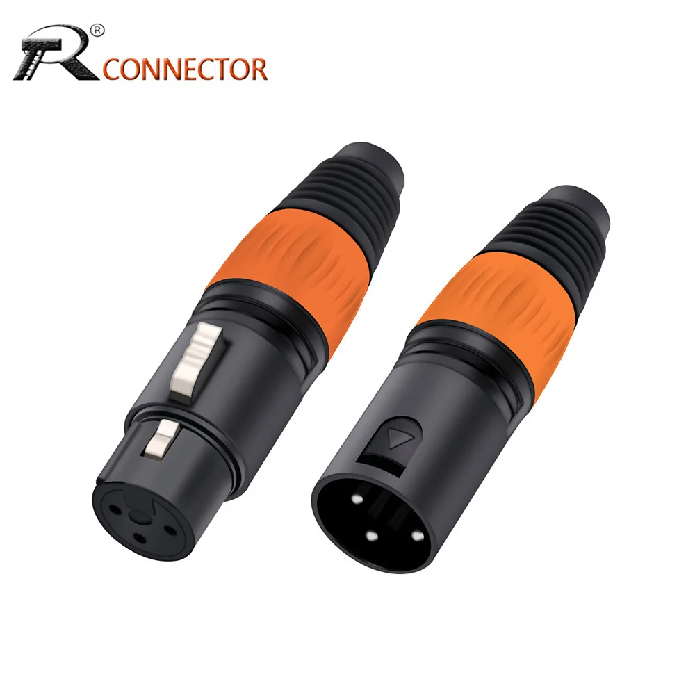 1pc 3Pin XLR Male/Female Jack Microphone Audio Wire Connectors Cannon Cable Terminals  DIY Solder Type Audio Signal Plug