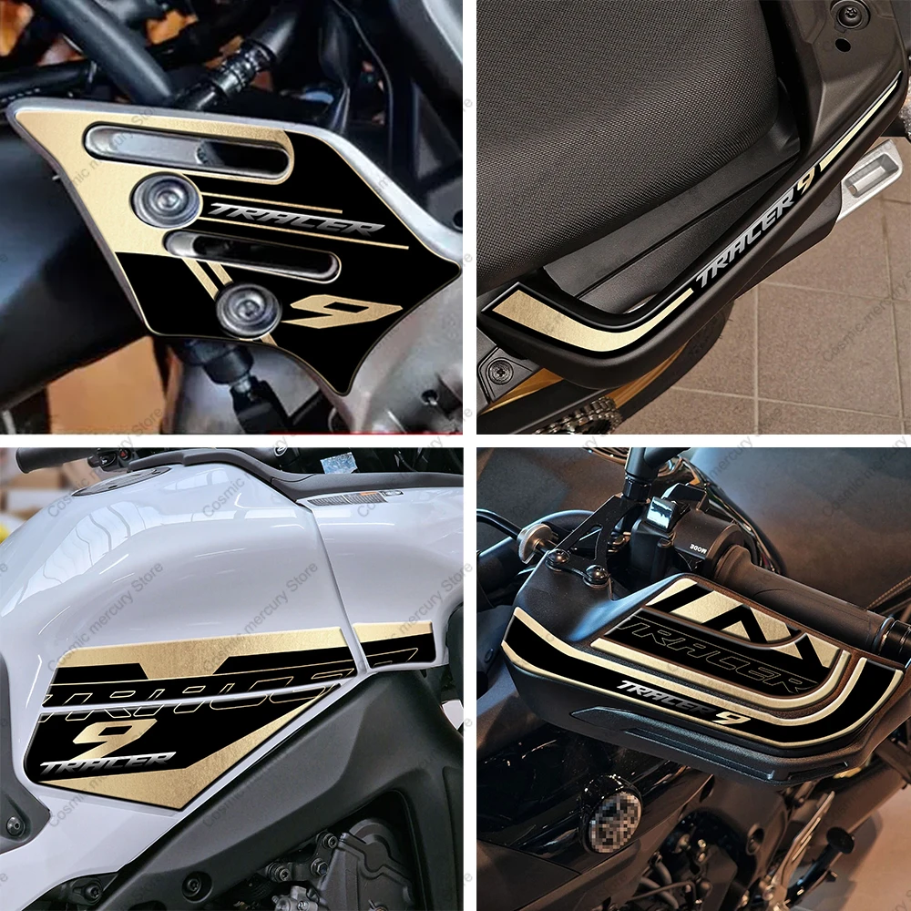 For YAMAHA Tracer 9 Motorcycle Accessories Waterproof Sticker Tank Pad Sticker Kit 3D Resin Protective Sticker