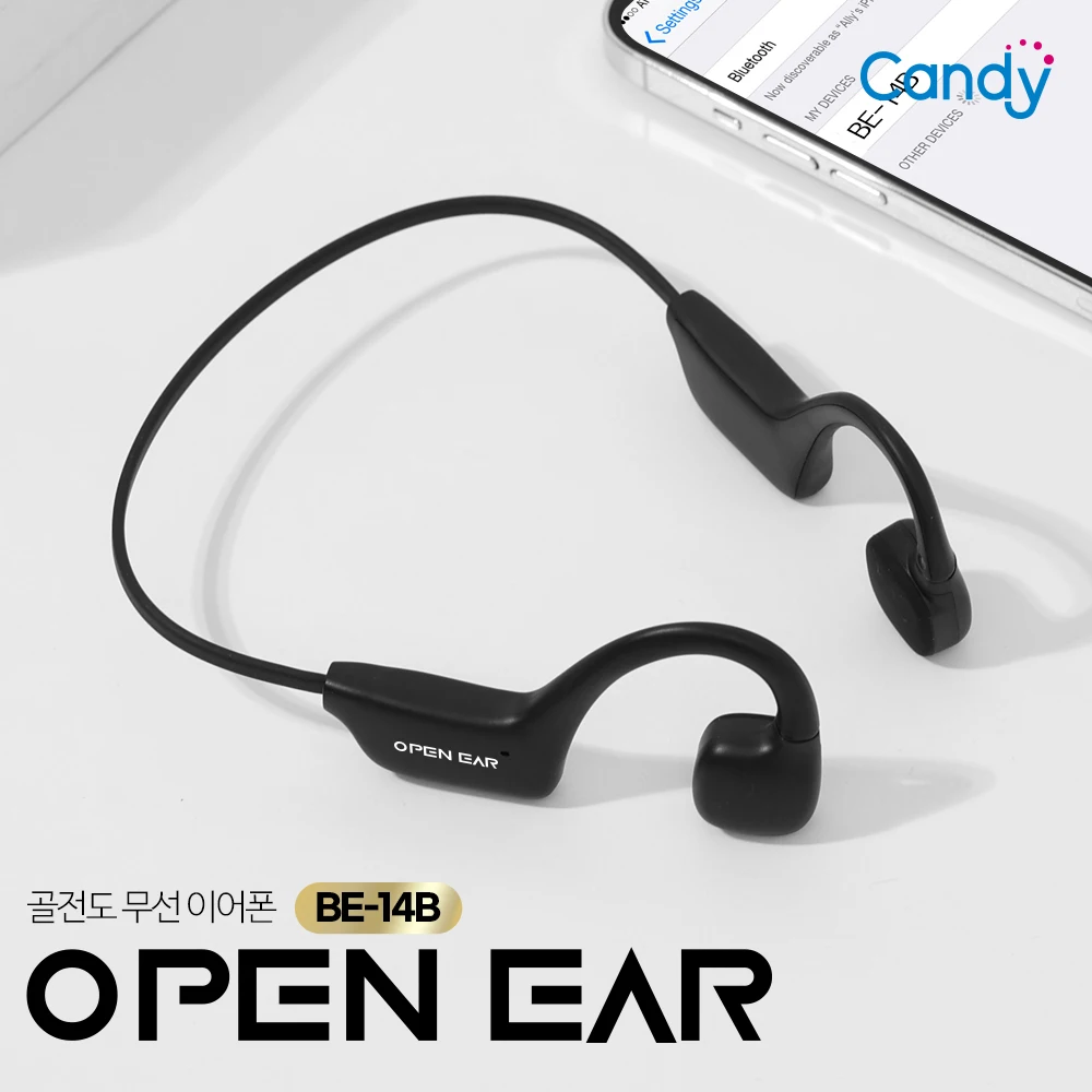 Candy Open Type Movement Jogging Mountain Hands-free Wireless Goal-conductive Bluetooth Earphone Goal-conductive Headset BE-14B