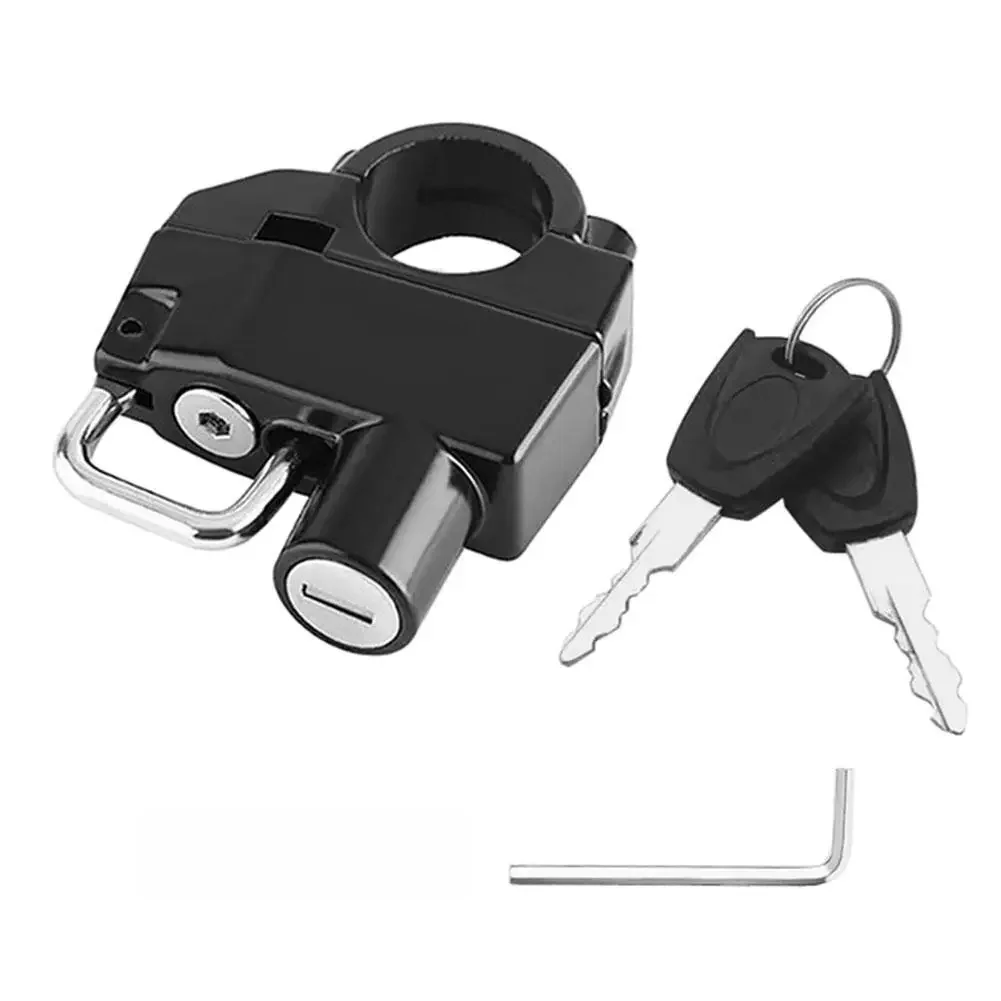 AliExpress Motorcycle Helmet Lock Anti-Theft Bicycle Helmet Security Locks For 20-28mm Handlebar with 2 Keys and Installation Tool