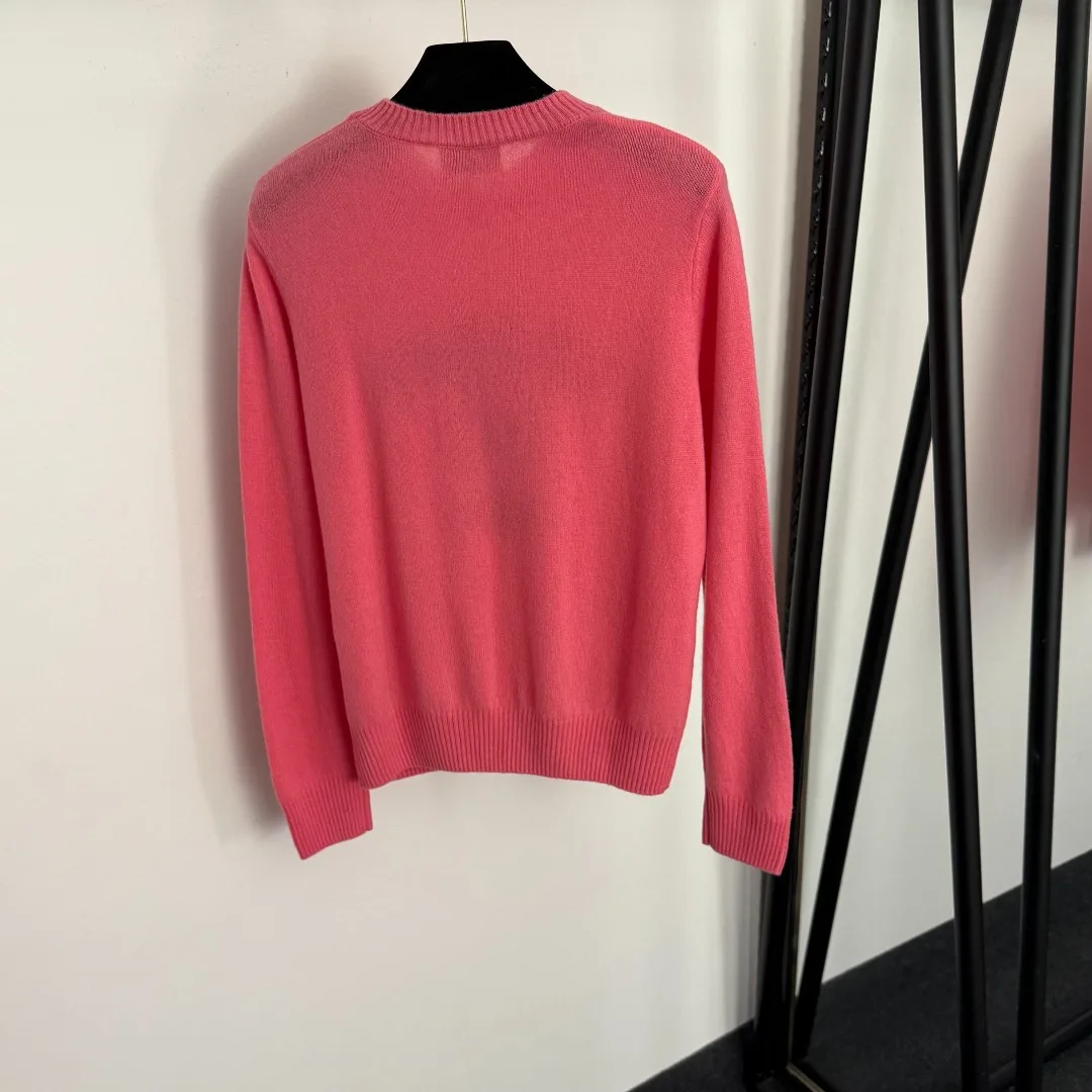 25 outono/inverno novo suéter de malha com gola redonda para mulheres, moderno e casual, estilo simples, suéter de manga comprida de malha