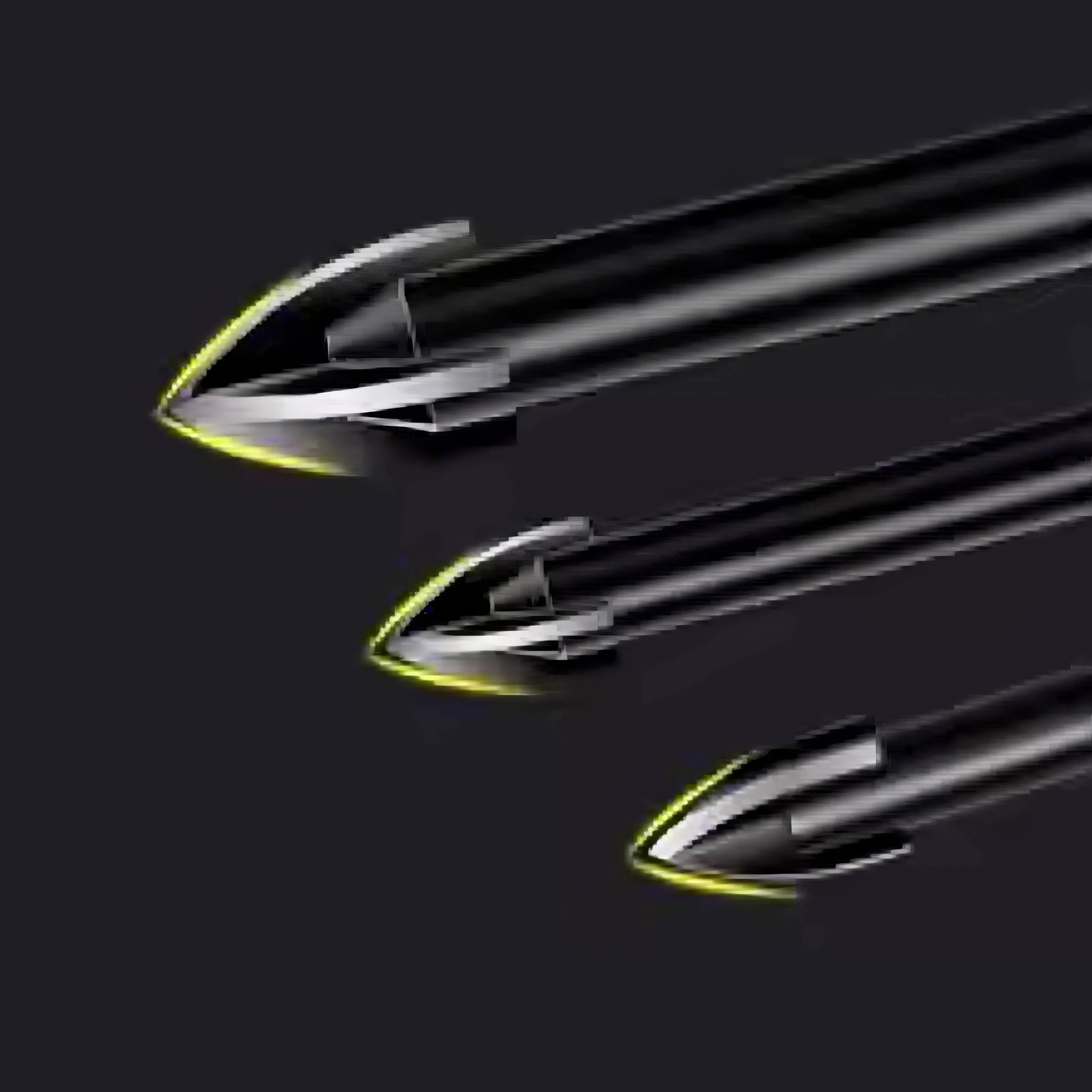 5 قطع من لقم الثقب المدببة باللون الأسود، لقم الثقب الثلاثي ذات المقبض المستقيم، مناسبة لبلاط السيراميك/الزجاج/الجدران #2