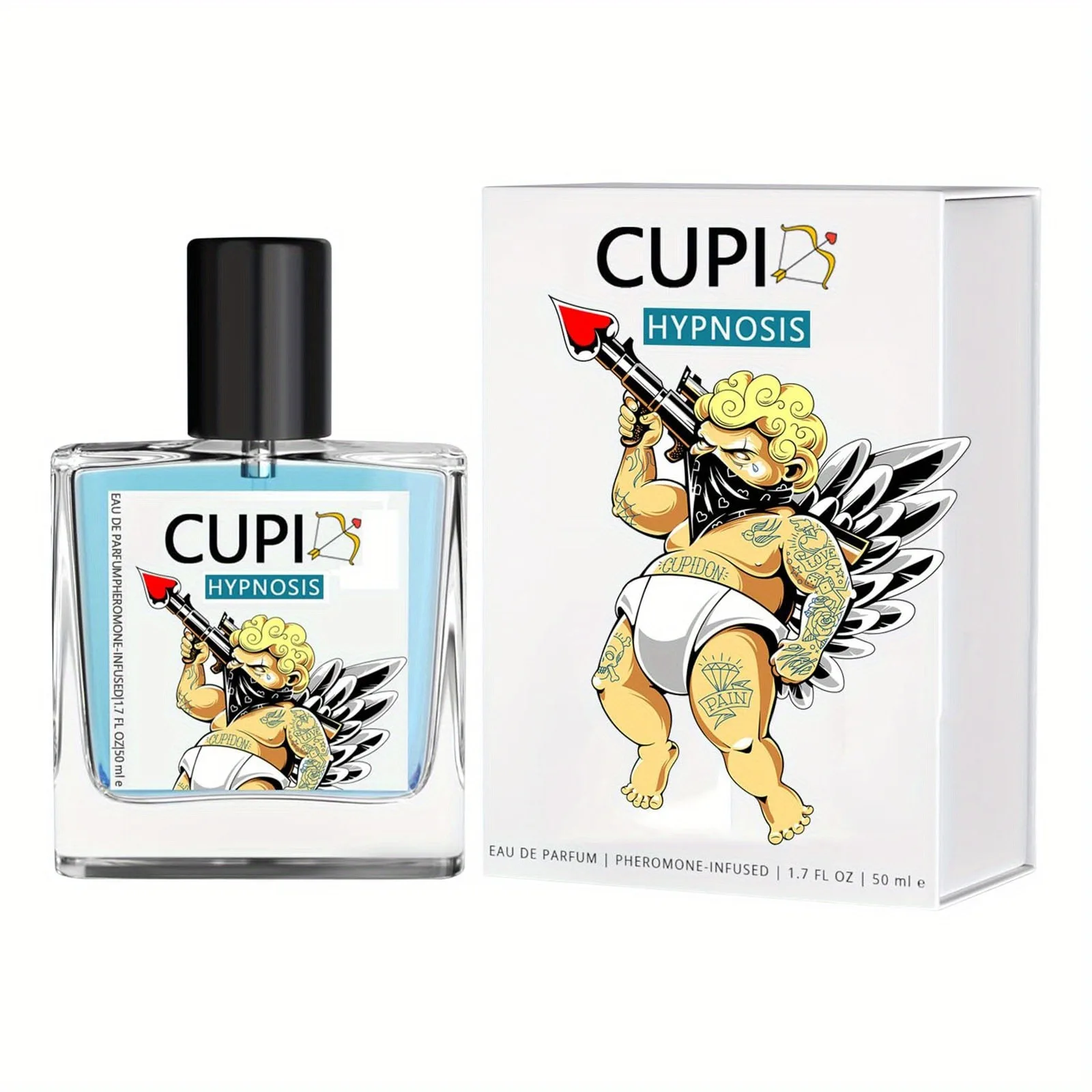 Eau de parfum Cupid Hypnosis Pheromone pour homme, longue tenue, parfum romantique, version originale, vaporisateur 50 ml_voghion.com