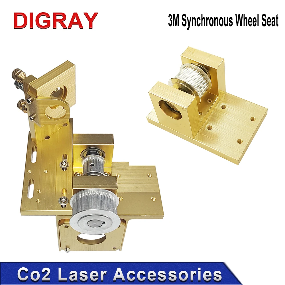 

DIGRAY X-axis Motor Base, Reflector Bracket, 3M-19 Synchronous Wheel Set. Co2 Laser Engraving and Cutting Machine Accessories.