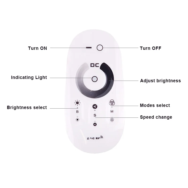 DC5V-24V WiFi Smart LED Controller Tuya Alexa Google Home Voice Control Dimmer Single Color LED Strip APP Remote RF 2.4G