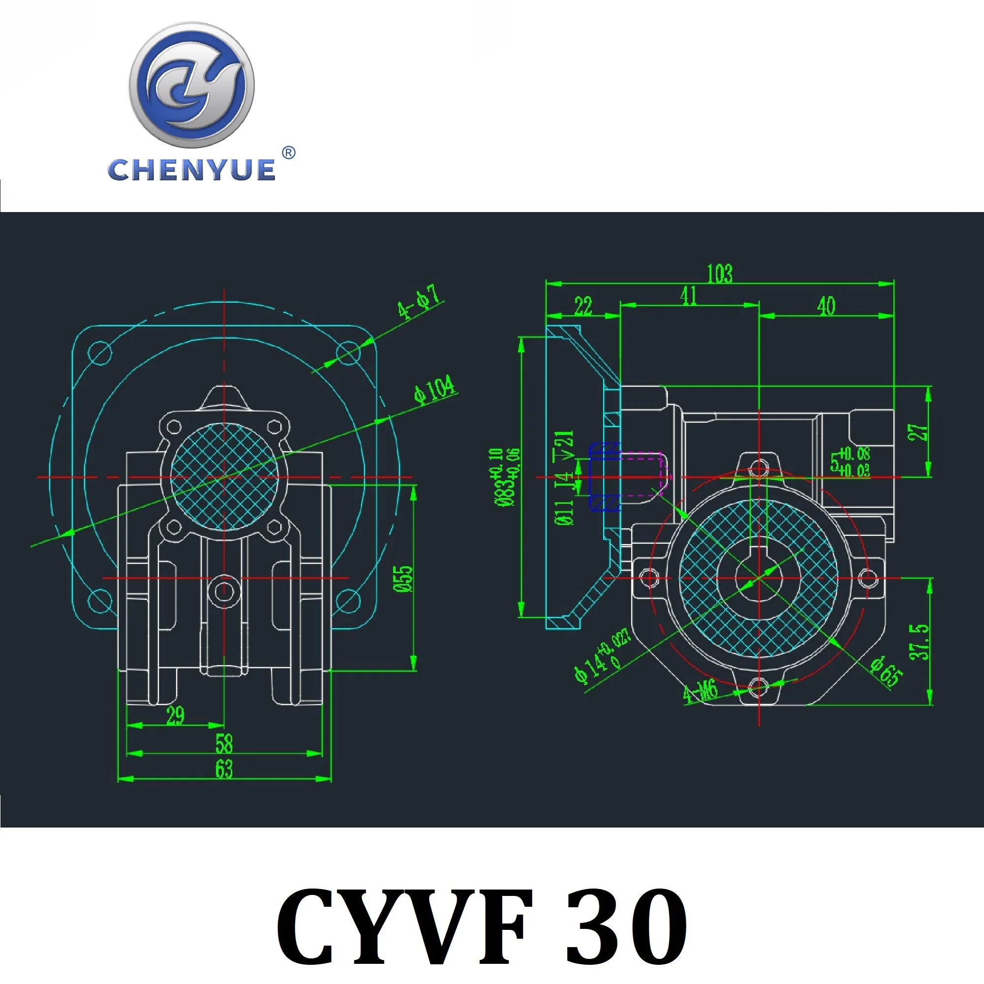 CYVF30 Series Worm Gear Speed Reducer Gearbox  for  Servo Motors RV Model for Machinery Industrial