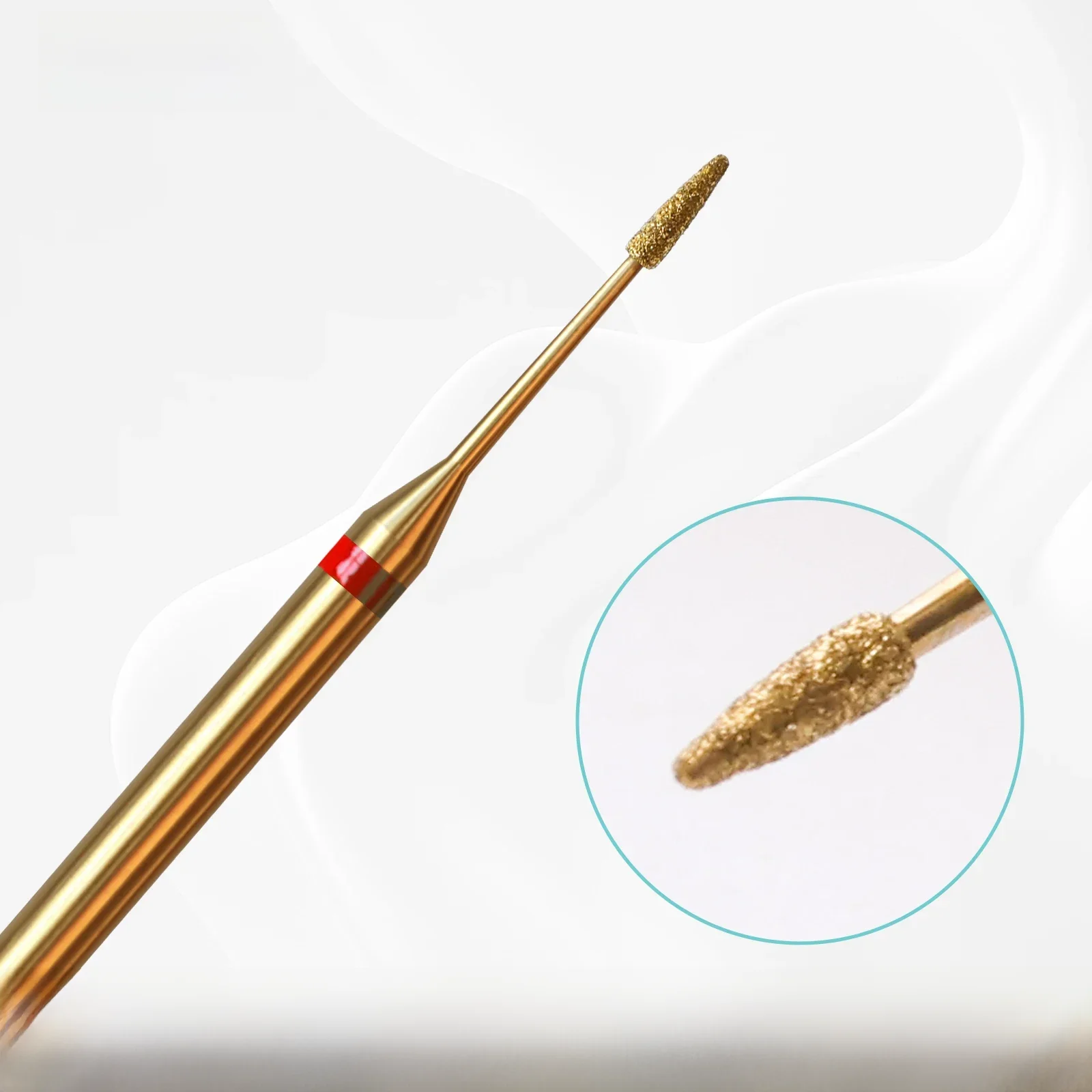 HYTOOS 1mm Mini cône cuticule propre foret à ongles, titane russe diamant ongles Bits nettoyant pour ongles accessoires pour peau morte