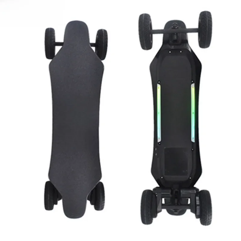 Vierrädriger Elektroroller, SUV-Elektroroller, leistungsstark, 2000 W, 40 km, H, Skateboard mit bunten Lichtern